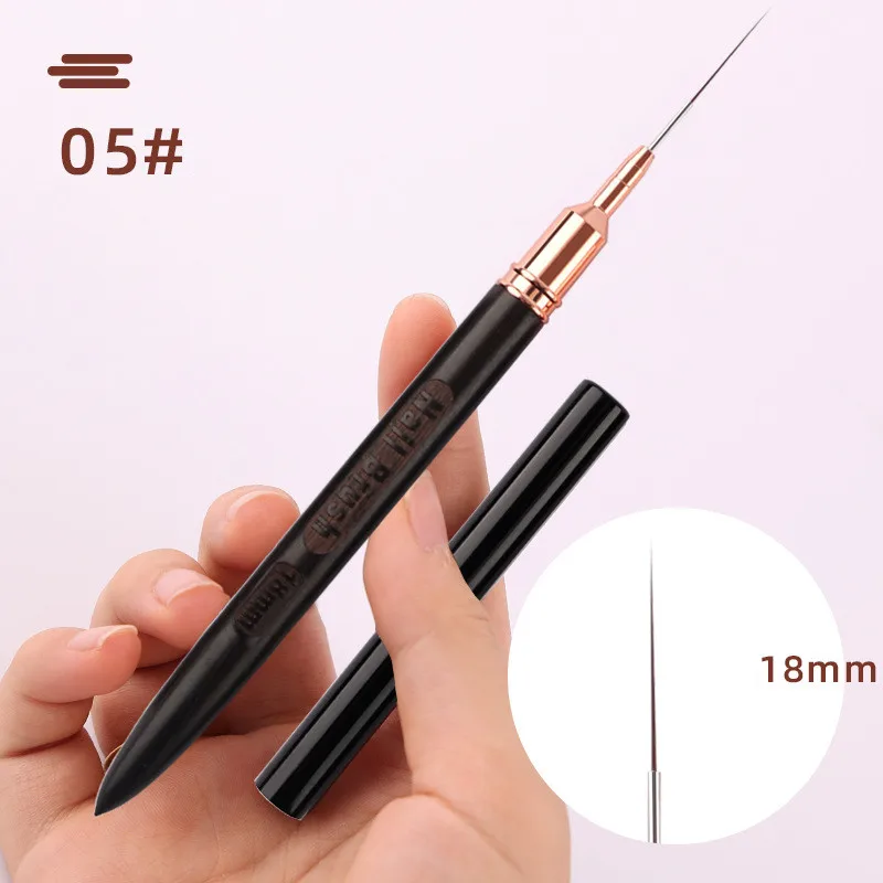 1/5 Uds. Liner artístico con mango de sándalo, pincel para pintar, líneas de dibujo, bolígrafo para pintar flores a rayas, pincel de Gel UV