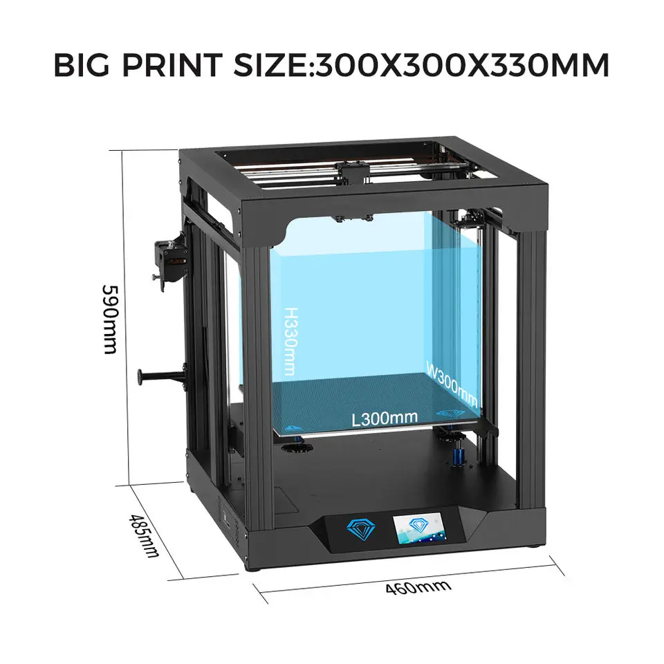 SP-5 High Accuracy 3D Printer Machine 11.8*11.8*13.7 Inch Printing Volume Stampante 3D Printer for Home School Use