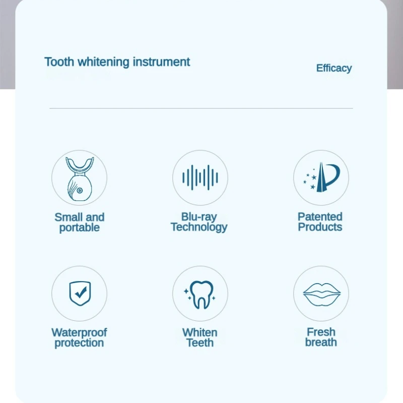 Strumento per sbiancare i denti denti bianchi gel per la rimozione delle macchie gialle wireless blue Cold Light led cleaner sbiancante alito fresco