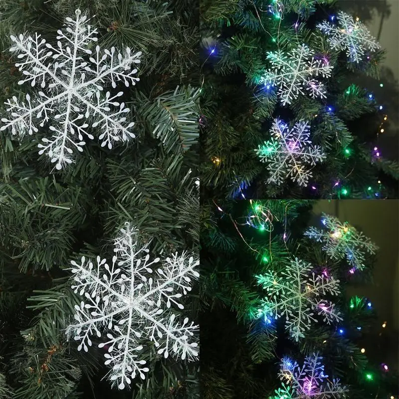 97QD White Snowflake Ornamentos inverno Maravilha do país maravilhas Crafts Making