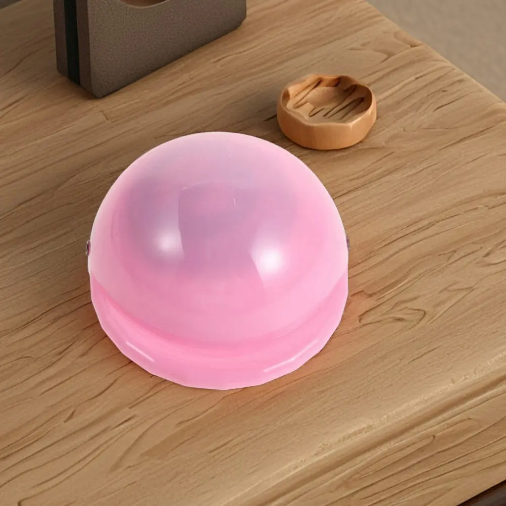 2個入り-ミニプラスチック製安全ヘルメット-ピンク色のヘルメット-18インチのアメリカン・プレイ用ヘッドギアアクセサリー-小型犬用