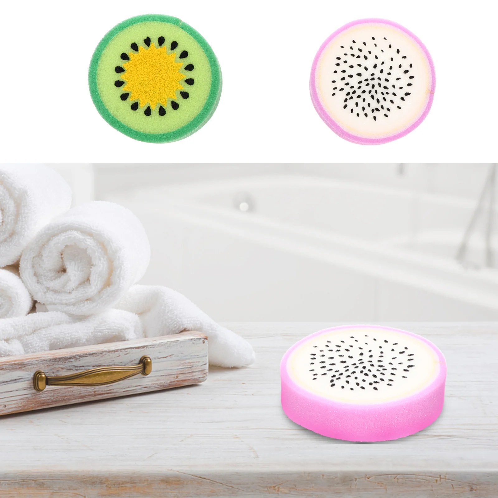 

4 Pcs Sponge Infant Exfoliating Kids Bathing Tools Brush for Children Cleaning Set