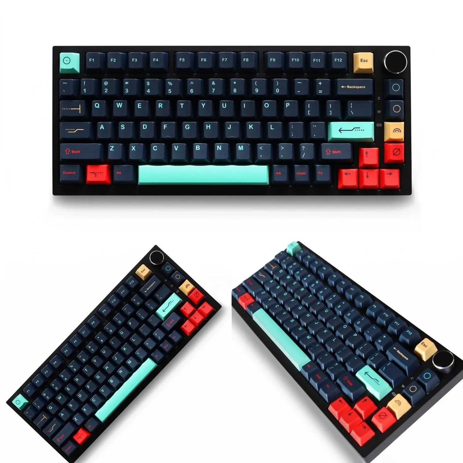 Simple symbol design Metropolis Keycaps 129 Keys Cherry Profile Dye-Sub Key Caps for 61/87/104/108 Mx Switch Mechanical Keyboard view 2