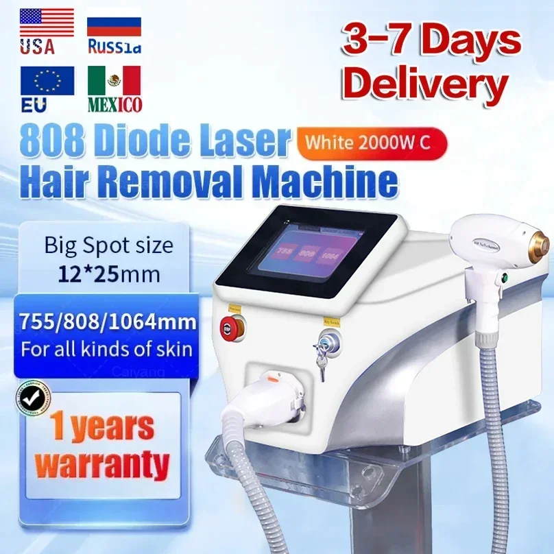 755 808 1064 Hair-Removal CE New 808nm Diode Laser Hair Removal Professional Machine Ice Certification epilator