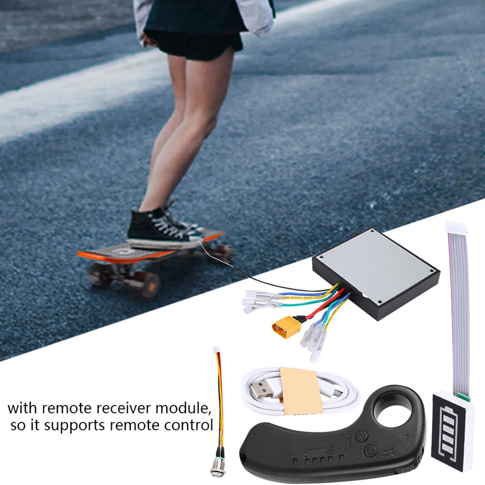 

36 В, 12 А, 430 Вт, электрический скейтборд, лонгборд, двойной привод, ESC, материнская плата с дистанционным управлением