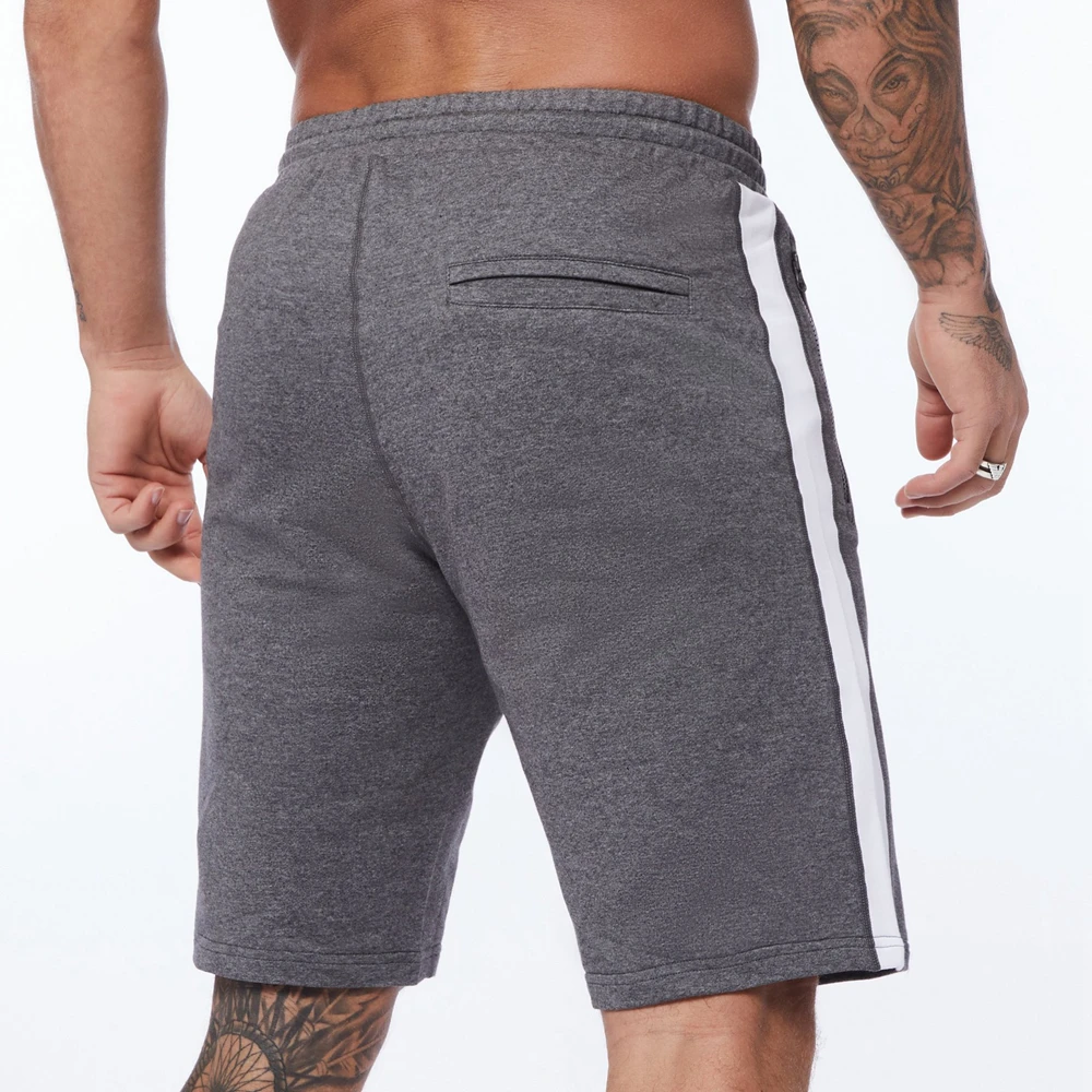 Mens Cotton Sporting Running Shorts Grey Breathable Basketball Bodybuilding Sweatpants Fitness Shorts Jogger Gyms sport Shorts