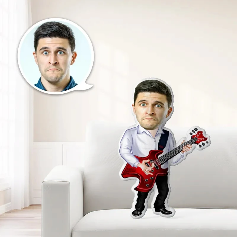 Custom Musician Toys Personalized Photo Face Dolls My face on Pillows Unique Personalized Throw Pillow A Truly Special Gift