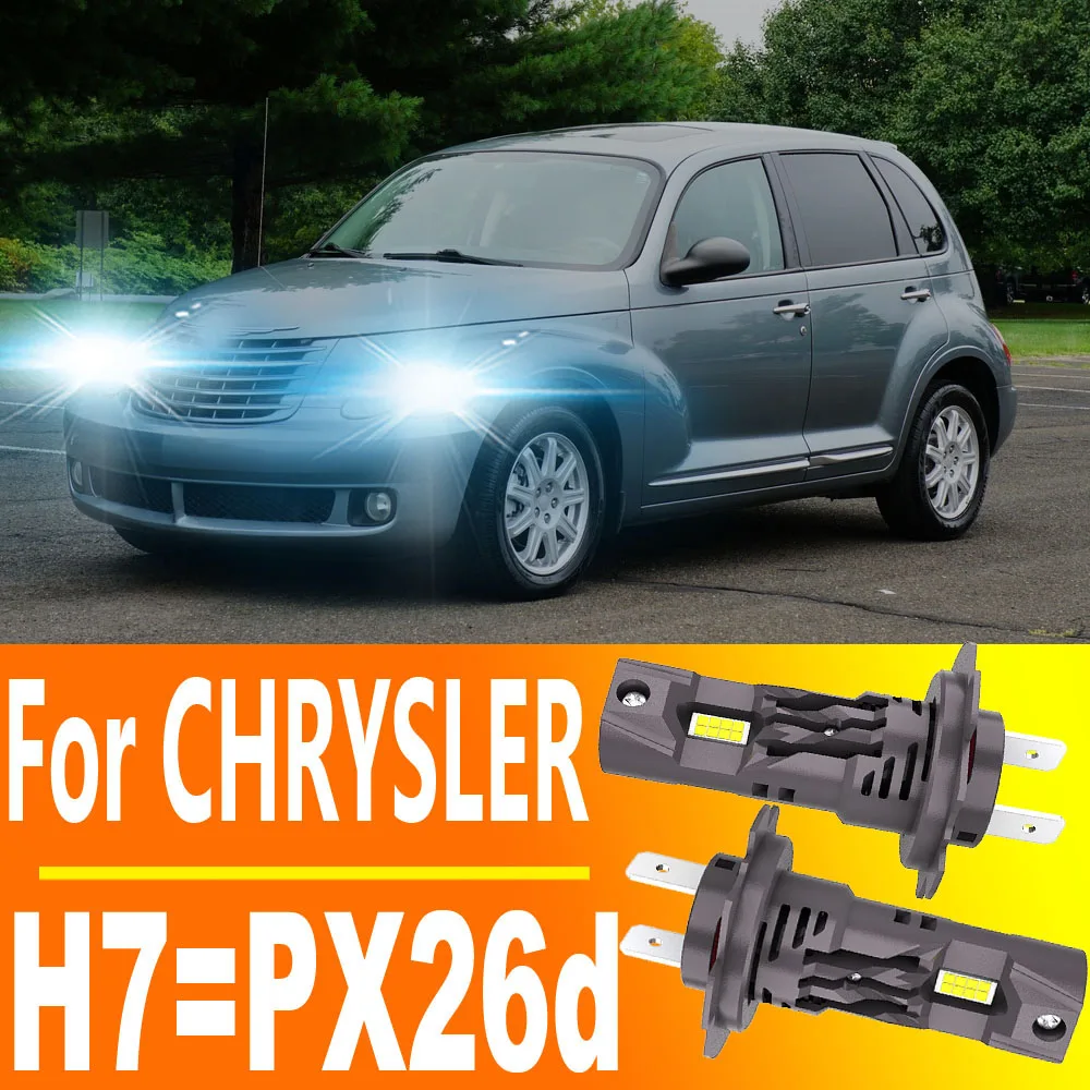 2 шт. H7 PX26d светодиодные фары Canbus автомобильные лампы противотуманные фары авто турбодиодные лампы 12 В 55 Вт для CHRYSLER PT CRUISER VOYAGER CROSSFIRE