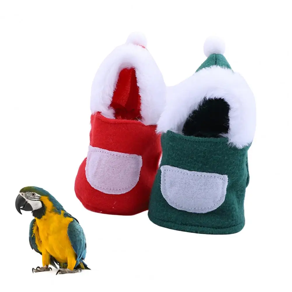 Festival Parrot Coat Christmas Element Frog Shaped Fastener Tape Funny Color Block Birds Clothes Cute Costume Small Pet Supplies