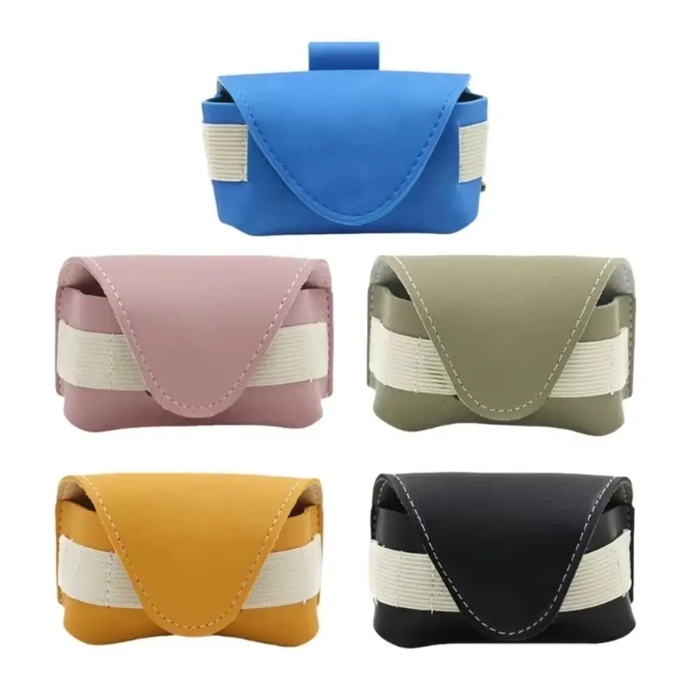 Sports Bag Magnetic Buckle Golf Ball Waist Bag Waterproof Mini Golf Belt Bag PU Leather 2 Balls Golf Ball Container Waist Carry