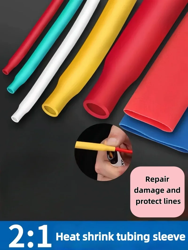 1M 2:1 Heat Shrink Tube Dia 40 35 30  25 22 20 18 16  14 12 10 8 6mm Wire Shrinkage Sleeving Wrap Kits Sell DIY Connector