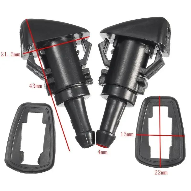 2Pcs/Lot  Car Front Windshield Wiper Water Spray Washer and Rubber Gaskets For Mitsubishi Eclipse 06-12
