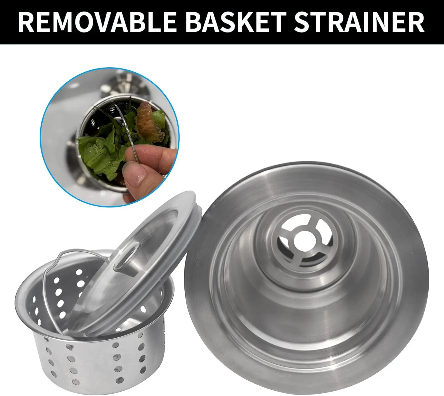 1Pc Stainless Steel Sink 110mm 140mm Drain Strainer Replacement