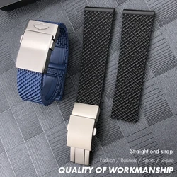 Soft Natural Rubber Watch Strap Silicone Watchband for Breitling Tudor for Longines Seiko 20mm 21mm 22mm 23mm 24mm Bracelets