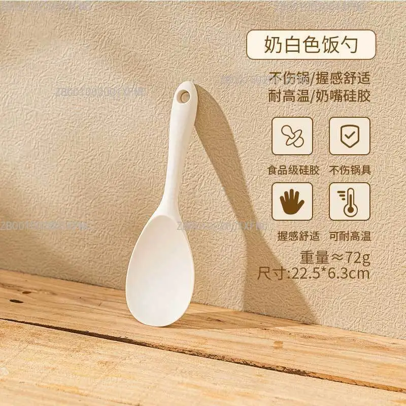 Heat Resistant Silicone Cooking Utensils Set Non-Stick Kitchen Spatula Ladle Soup Spoon for Home