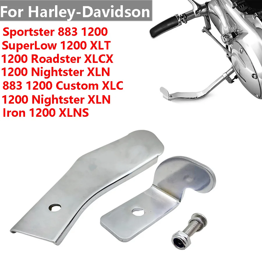 

For Harley Davidson Iron Sportster Roadster 1200 SuperLow 883 EFI XL Motorcycle Stand Kickstand Extension Kit Foot Pedal Parts