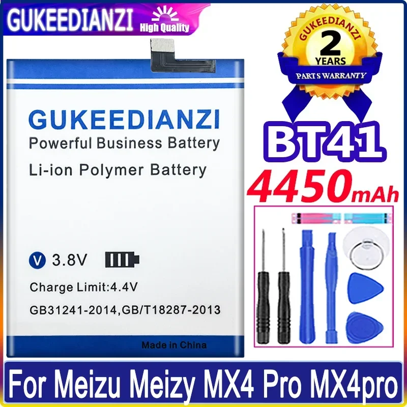 

Аккумулятор GUKEEDIANZI 4450 мАч BT41 для Meizu MX4 Pro M462 M462U мобильный телефон, последняя продукция, Высококачественная батарея