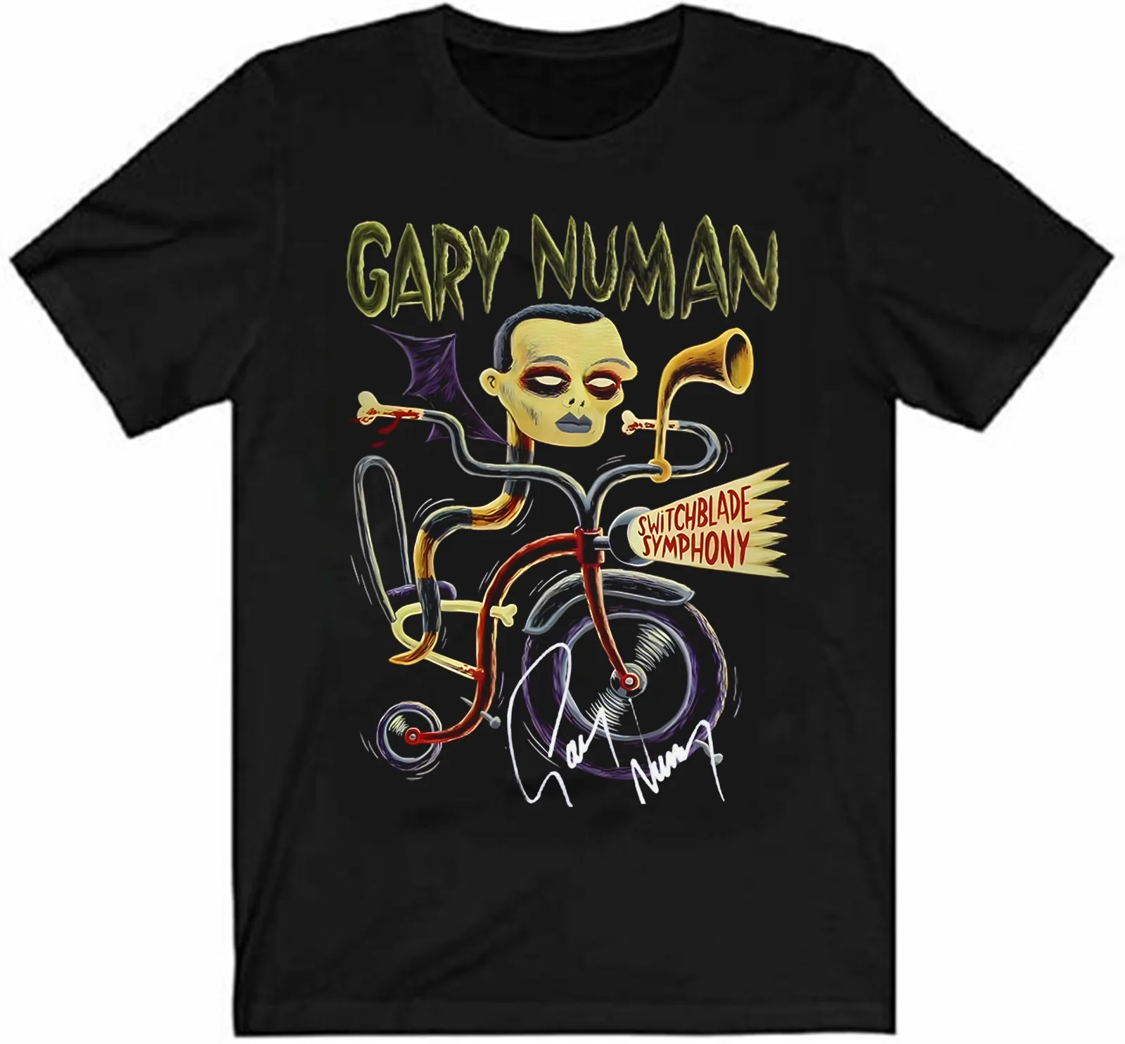 

Singer Gary Numan Signature T Shirt Size S-4XL Cotton MEN EE563