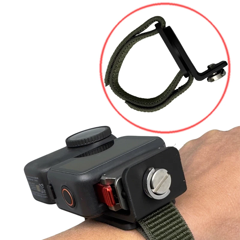 For DJI Osmo Nano Wrist Mount FPV Transmission Monitor Fixing Strap Wristband Optional 1/4 Screw Compatible w Quick-Release Base