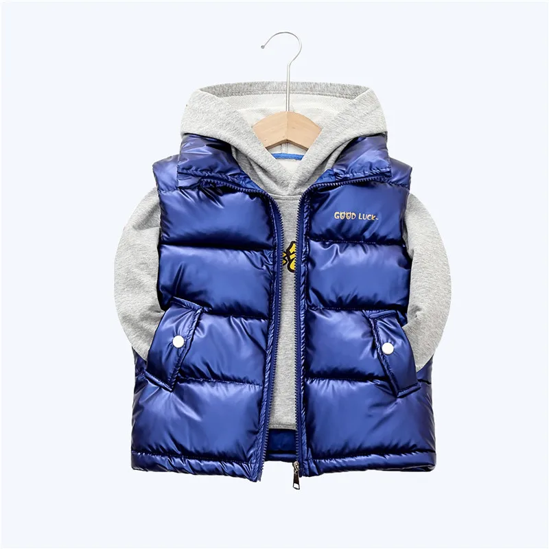 Spring Children Down Vests 3-14 Years Old Clothes For Girls Boys Fashion Warm Outerwear Coat Autumn Teens Cotton Jackets Vest