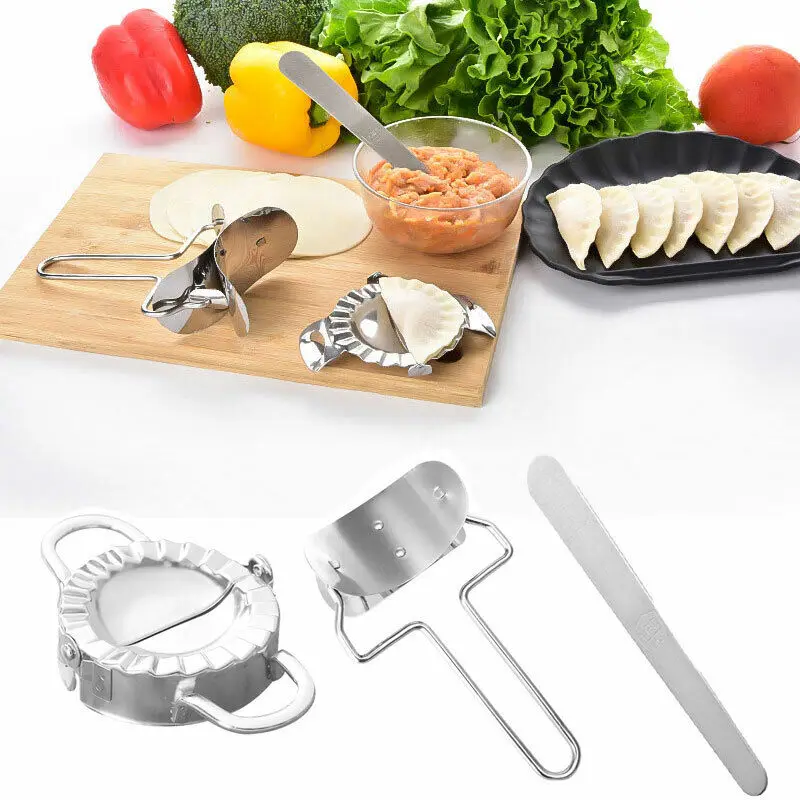 Dumpling Mould Stainless Steel Dumpling Maker Dough Cutter Lazy Must-Ravioli Making Mold DIY Jiaozi Maker Pastry Accessories