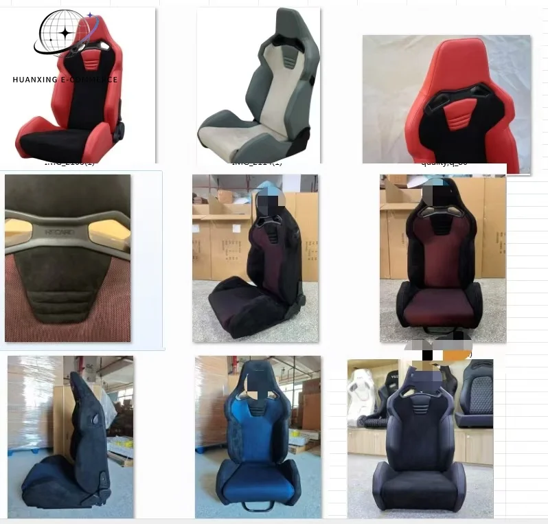 Universal Racing Bucket Seat SR-S Quick-release Adjustable Sports Modified Car Seat with Dual Slides Customized