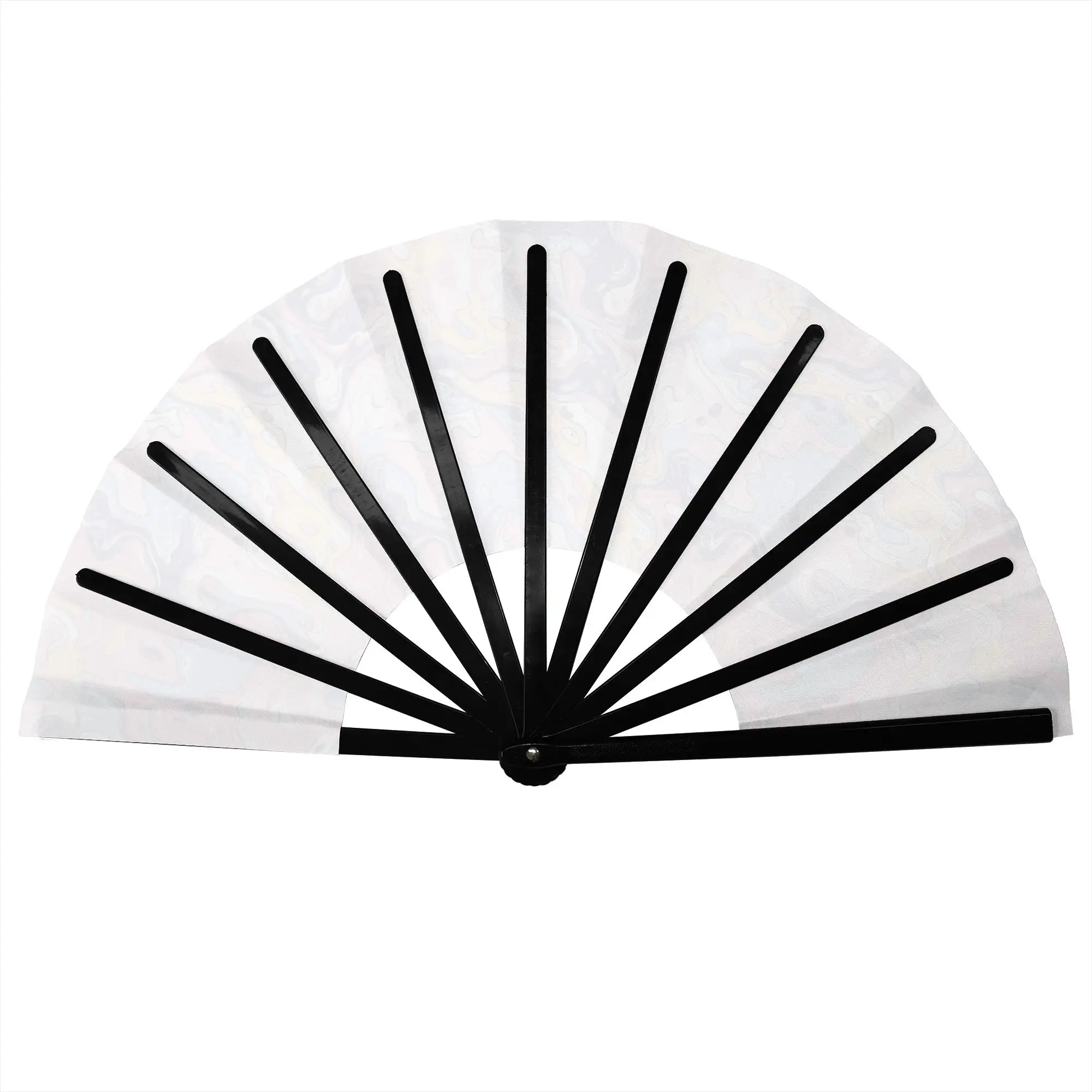 Tie Dye  Folding Hand Fan Personalized Abstract Style Color Polyester Fabric Fan Fashion Summer Accessory Decorative Fans