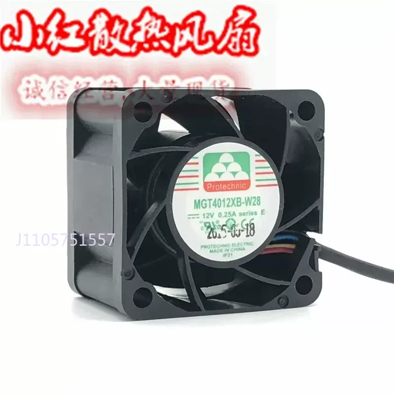 Original Yongli MGT4012XB-W28 4CM 4028 12V 0.25A 4-wire PWM Silent Cooling Fan for Electronics