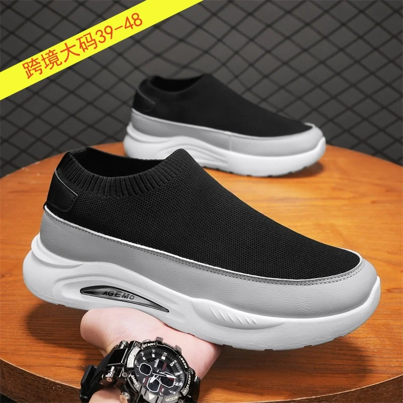 

Men Daily Outdoor Athletic Sneakers Summer Perforated Breath Mesh Wear Resistant Flexible Walking Footwears