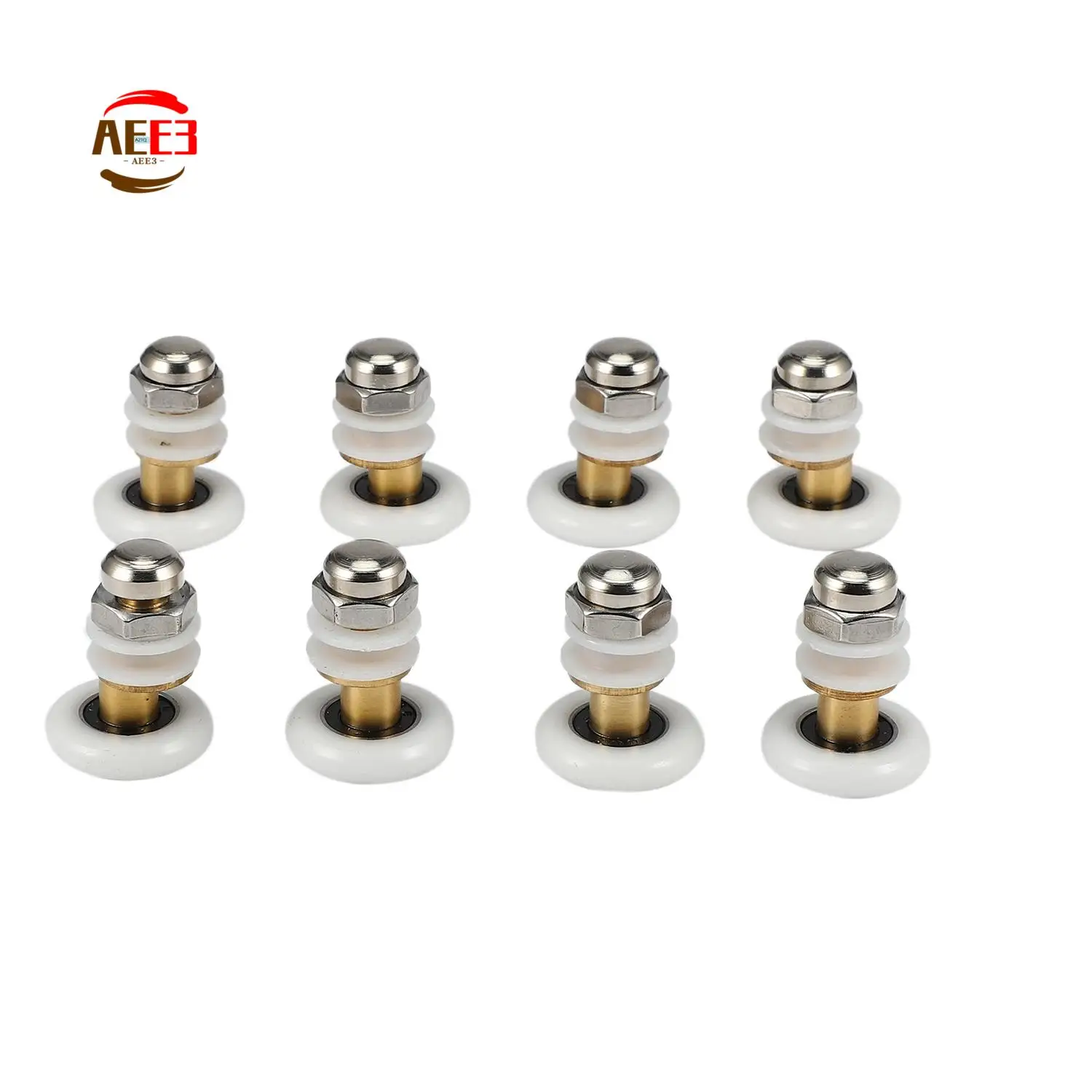 

AEE3-8PCS 25Mm Diameter Shower Glass Sliding Door Hanging Wheel Roller Bathroom Sliding Cabinet Eccentric Pulleys