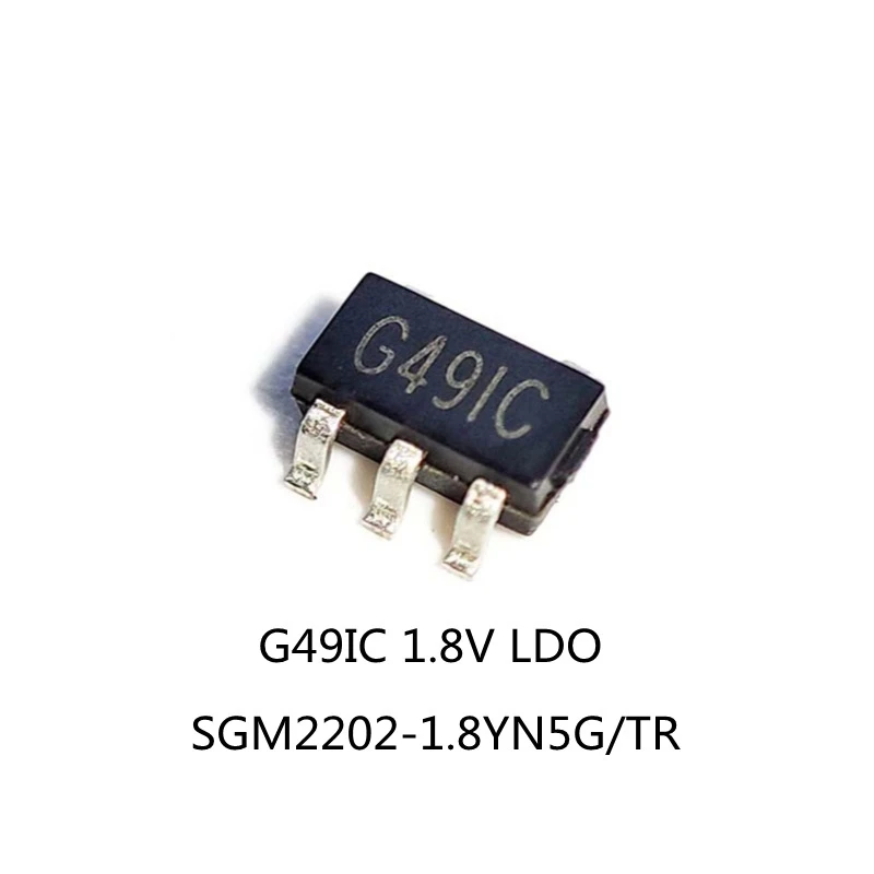 1,8 в, патч SOT23-5 Pin Tube G49 G49IC HJ, доменный чип напряжения для IC S9 L3 +, чип регулятора напряжения для гашиши