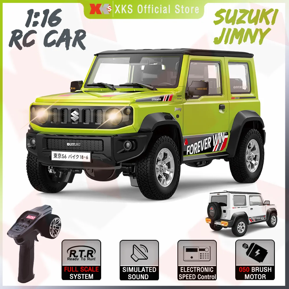 Hg4-53PRO 1/16 RC Car Suzuki Jimny Model LED Lights Horn Smoke Sound Full Scale Off-Road Climbing RC Truck Toy Car Gife for Boy