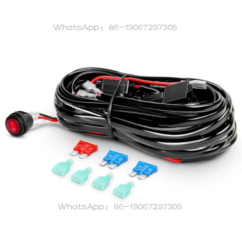 Long Switch Line Group One To Two LED Work Switch Wiring Harness Fog Beam