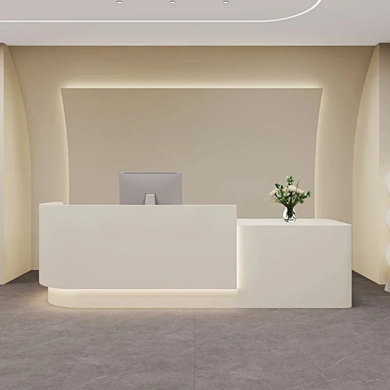 

Business Table Computer Desks Coffee Computer Distillation Wall Customer Center Counter Desk Motion Nordic Backyard Furniture