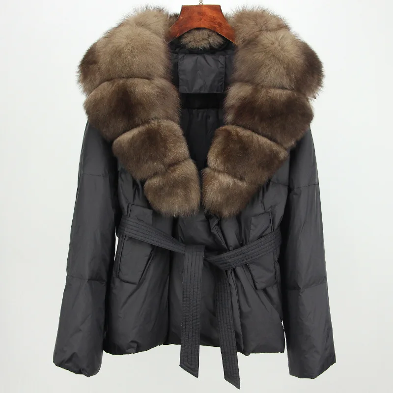 New women's down jacket 2025 short down jacket women's small waist white duck down warm jacket