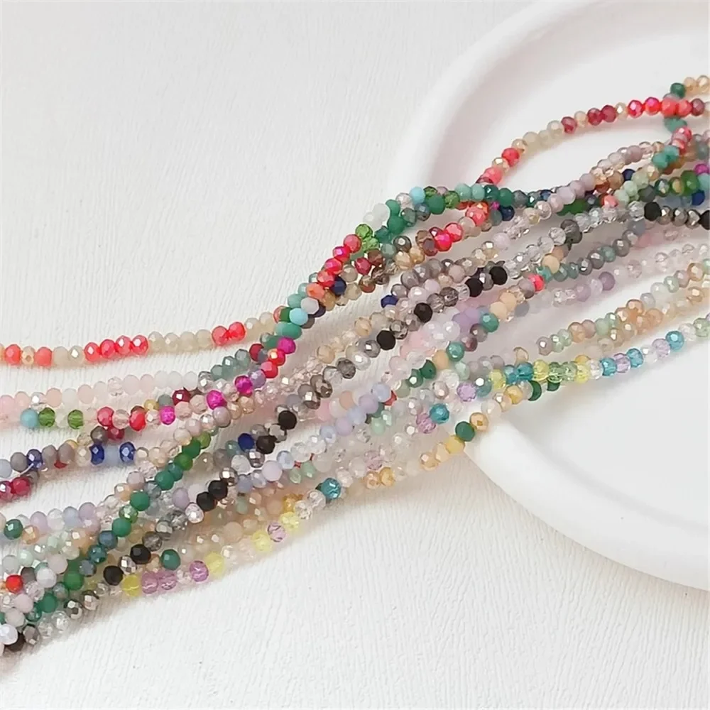 

Crystal Mixed Color Colored Cut Flat Round Wheel Beads 3mm, Handmade DIY Beaded, Handcrafted Bracelet Earrings, Loose Beads