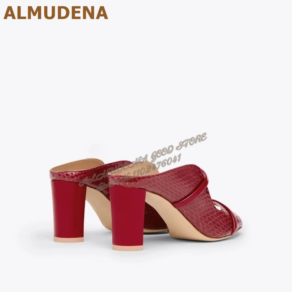 ALMUDENA الشمبانيا الذهب صندل بكعب مكتنز البغال حزام مزدوج المفتوحة تو كتلة الكعوب الصنادل الانزلاق على فستان أنيق الأحذية