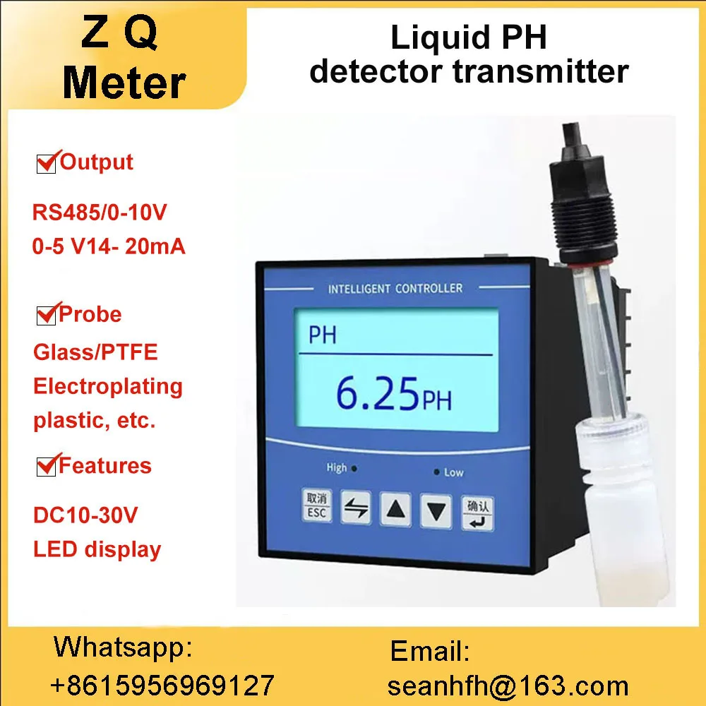 

PH meter controller industrial sewage online detection pH value analysis monitoring test instrument ORP electrode probe