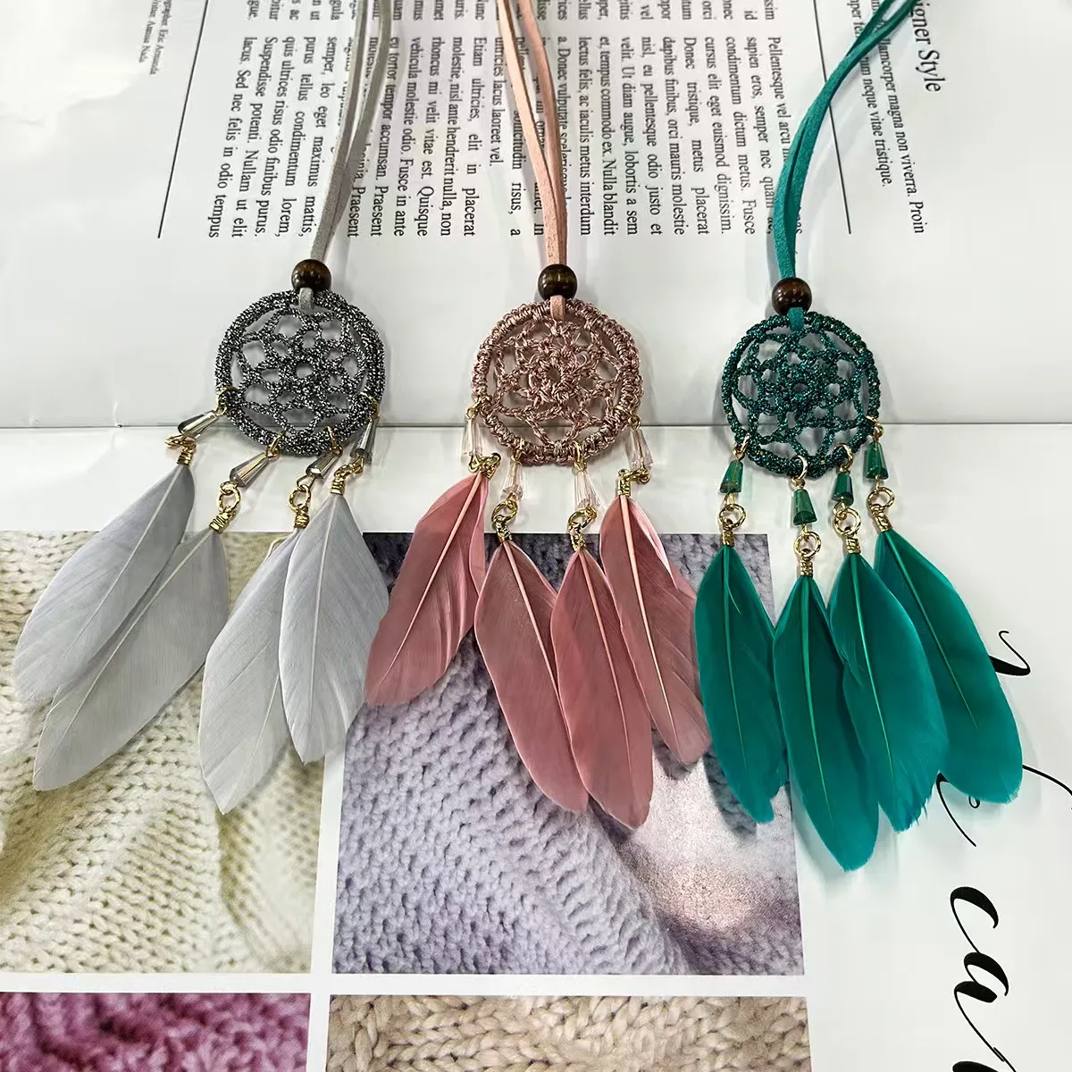 

Home Pendant Gift Creative Hanging Drop Feathers Dream Catcher Girl Couple Gift