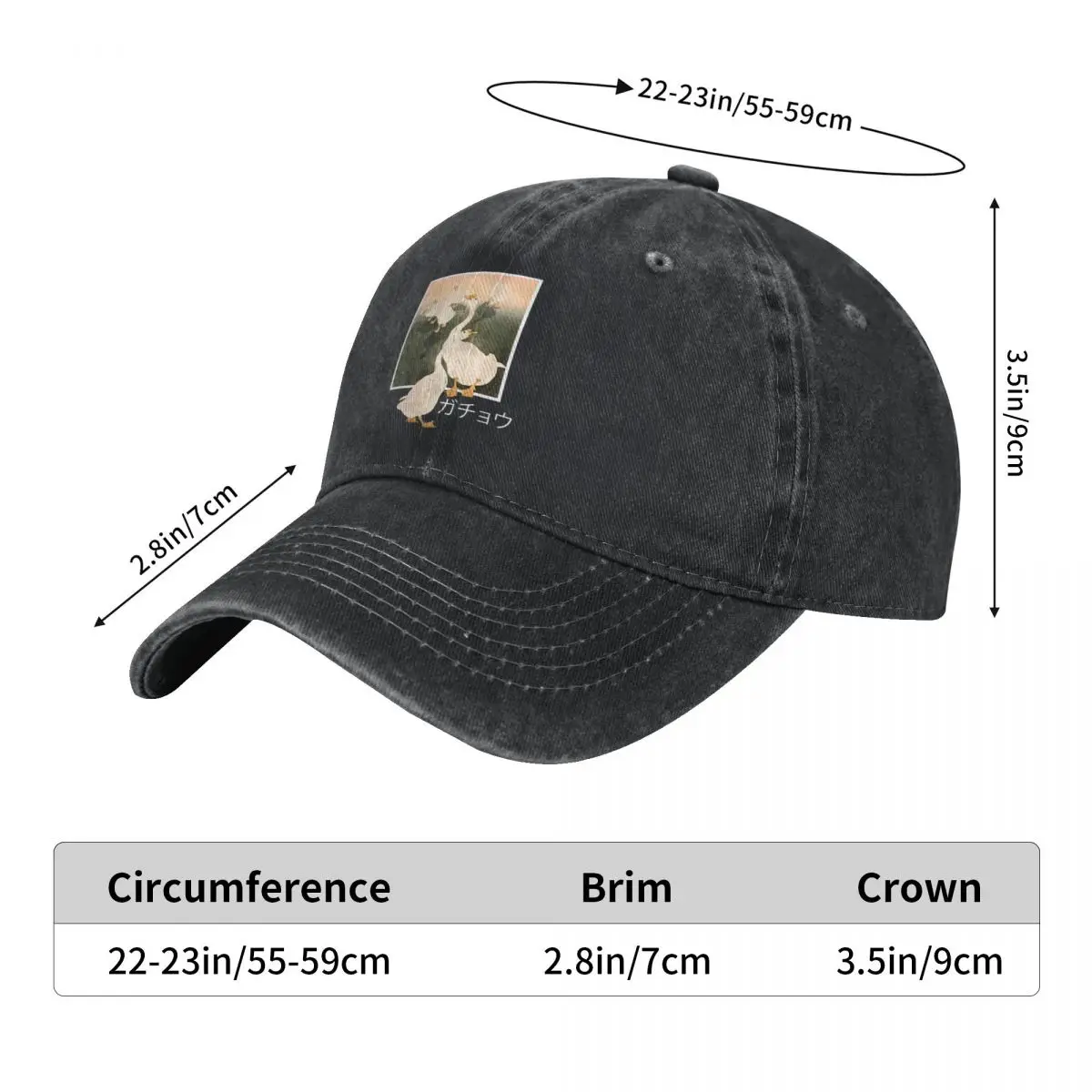 Pure Color Dad Hats Funny Goose Duck Meme Women's Hat Sun Visor Baseball Caps G-Goose Peaked Cap image 6