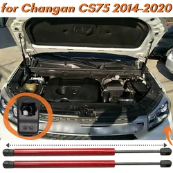 Qty(2) Hood Struts for Changan CS75 2014-2020 Front Bonnet Carbon Fiber Lift Supports Gas Springs Shock Absorbers Dampers