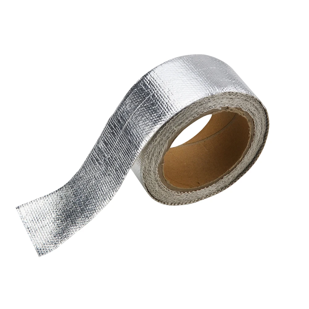 Free Shipping Car Aluminum Reinforced Tape Heat Shield Resistant Wrap For All Intake pipe / Suction Kit  WITH 4PCS TIES 1611