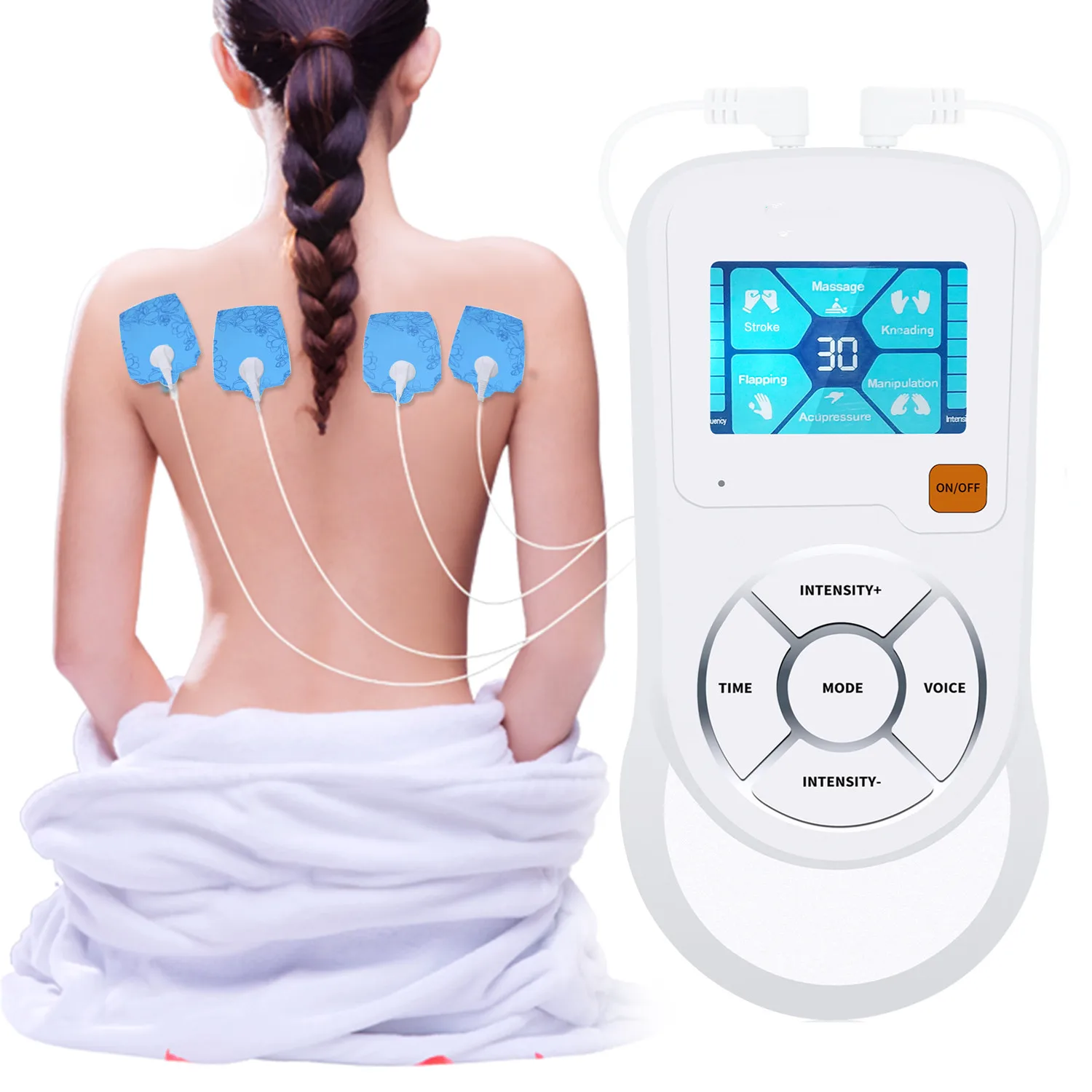 Ems Machine Muscle Stimulator Electronic Pulse Massager Back Pain Relief  Machine Physiotherapy