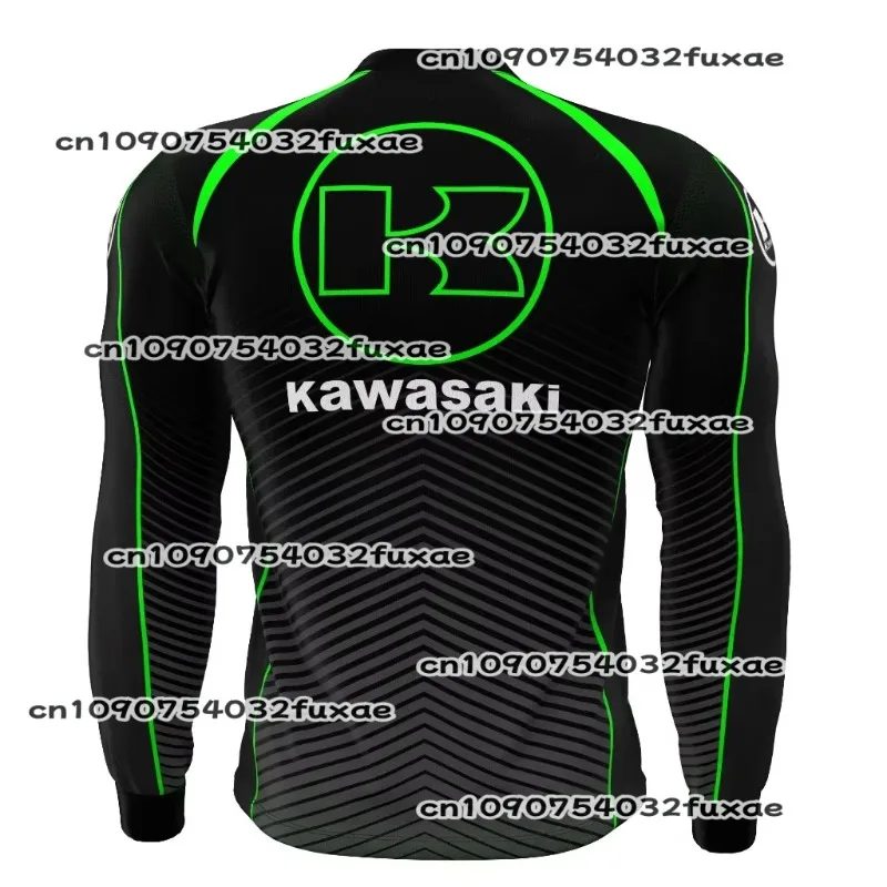 

Kawasaki Motorcycle Racing Team Men T-shirt Long Sleeve Spring Autumn Women Tee Shirts 2026 New Sports Children Clothes Tops