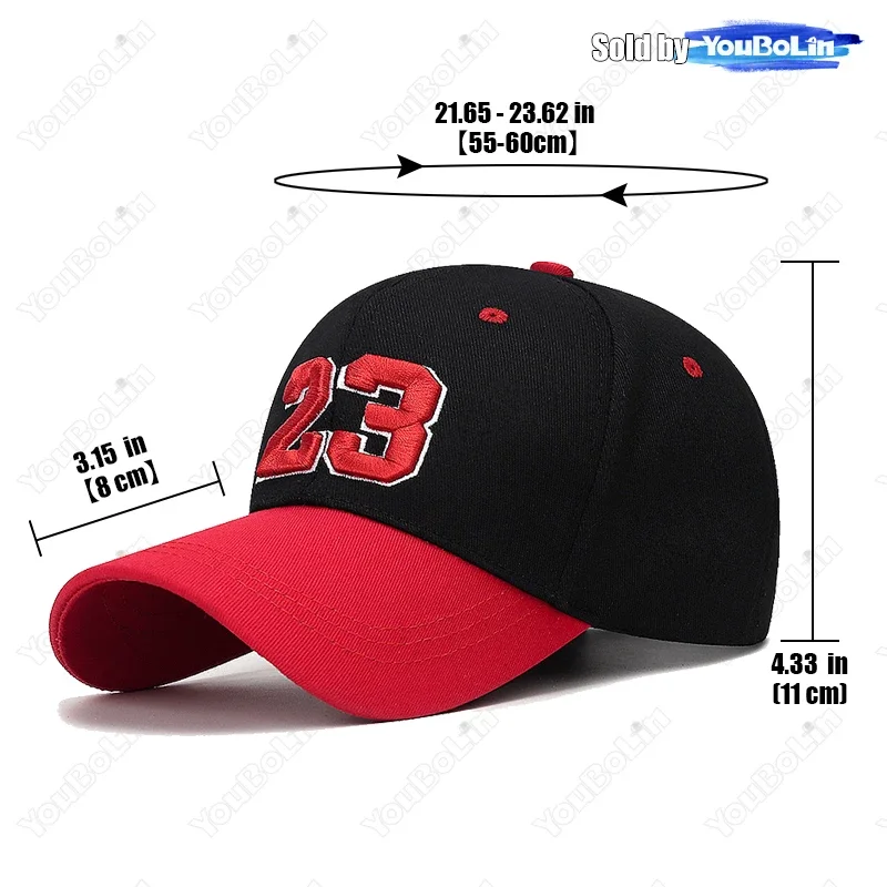 Cotton 23 or Letter A 3D Embroidery Adjustable Two-Tone Hard Top Baseball Cap Sun Hat Trucker Caps Dad Hats