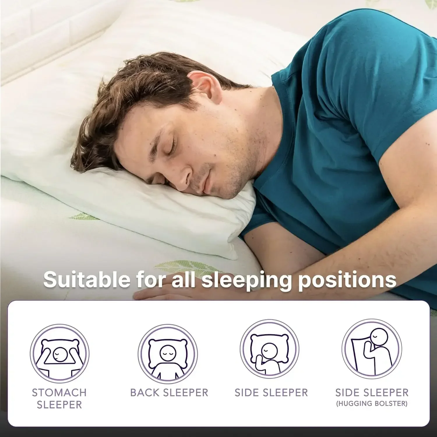 Napqueen-colchão para rei e queen size, mobiliário, 8 polegadas, anula chá verde infundido, espuma de memória