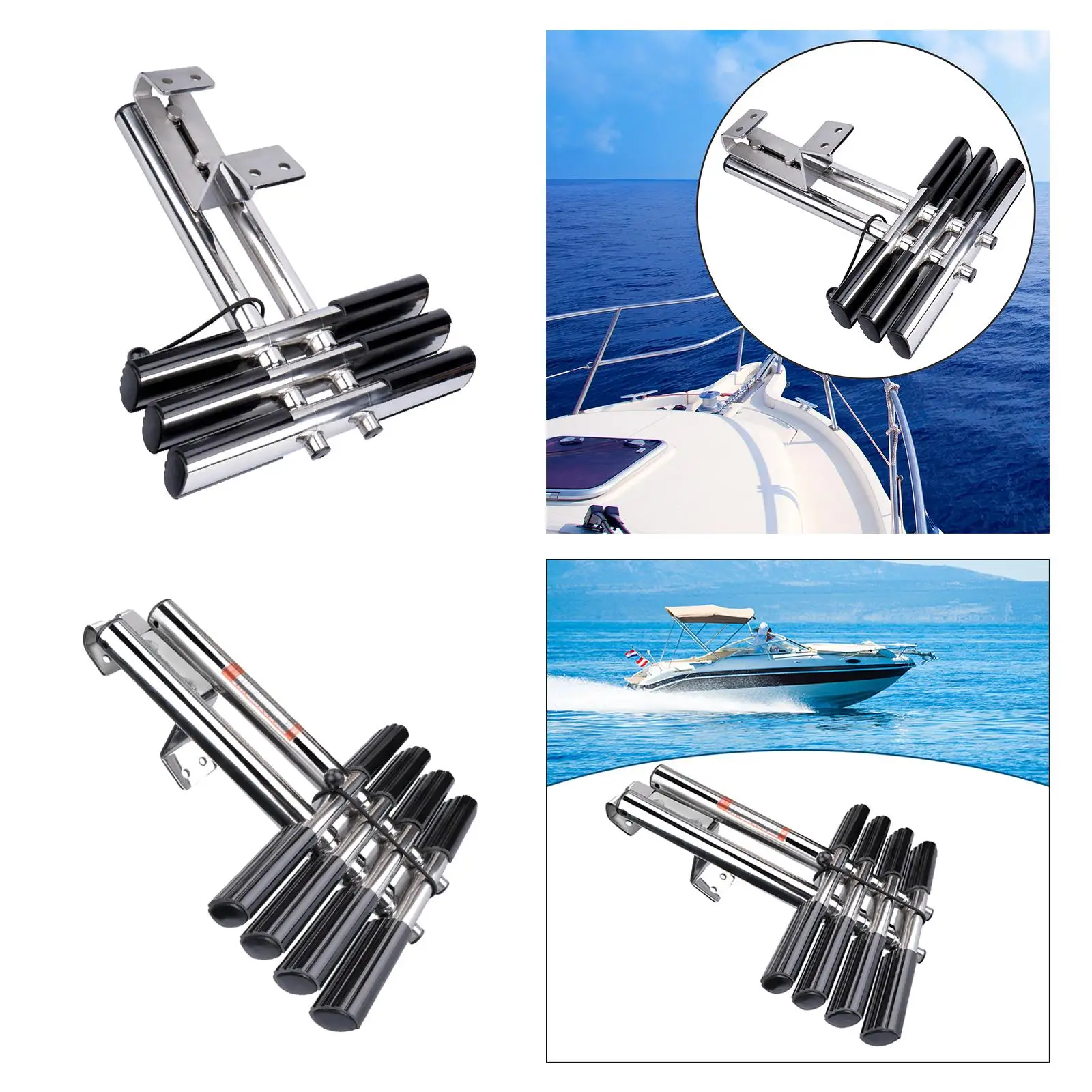 Telescoping Pontoon Boat Ladder Dock Ladder Assist Boarding Ladder Folding Ladder for Marine Yacht Dinghy Camper RV Speedboat