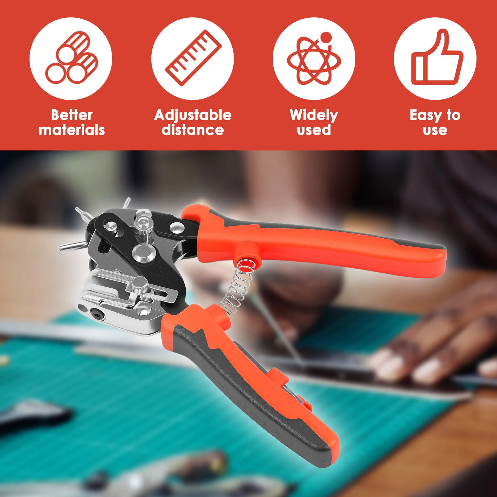 الجلود ثقب لكمة أدوات جلدية لكمة ذو طيات متعددة الوظائف حزام ناخس لتقوم بها بنفسك أداة ملاكمة حزام ثقب الناخس الحرف أداة