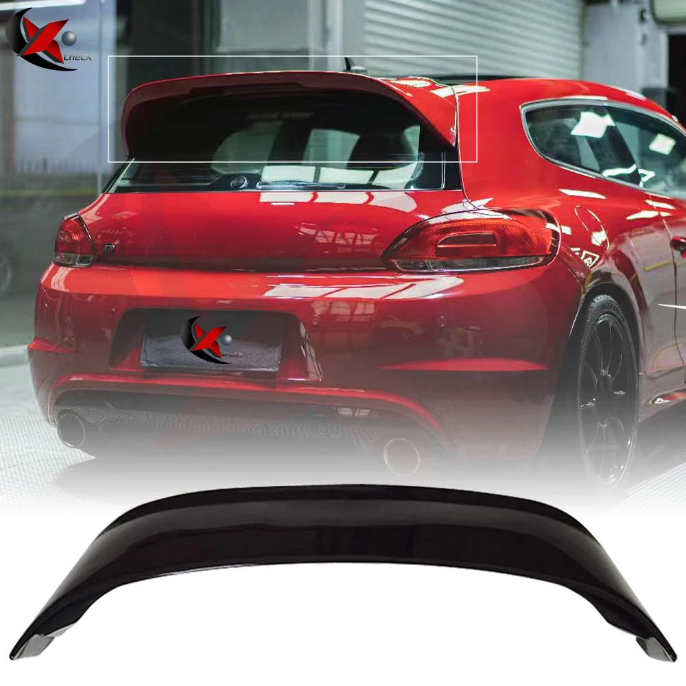 

Car Styling Fit For Volkswagen Scirocco 2009-2013 (only for R) CARBON FIBER Materoal Rear Roof Lip Spoiler Trunk Boot Wing