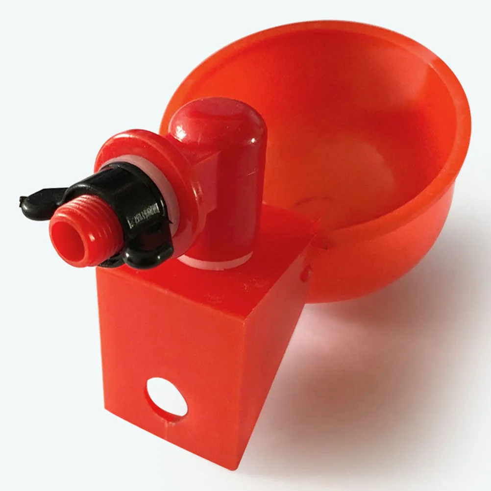 

2 Pcs Automatic Drinking Bowls Chicken Waterer Red Feeding Cups Pigeon Waterers Quail Cups Poultry Tools Farm Use